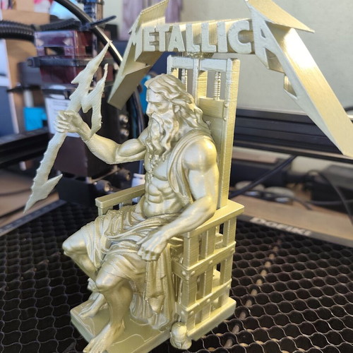 Metallica 3D Printed Figure New Gold Metallic