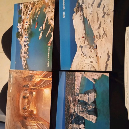 Milos postcards like new, all together