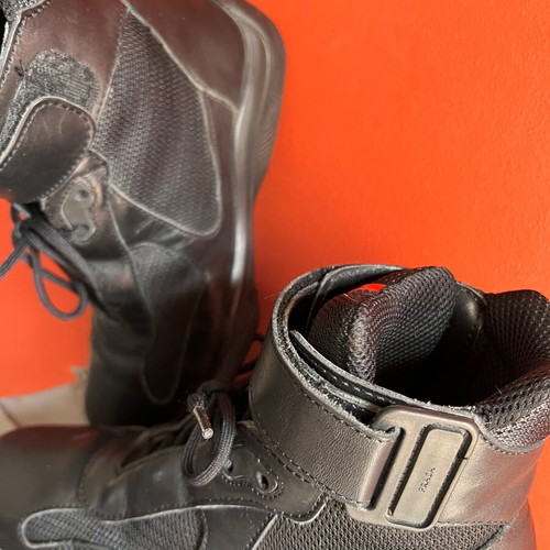Prada black leather ankle boots like new