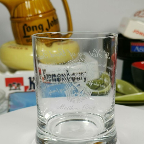 Famous Grouse collectible whisky cut glass used