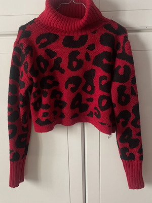 Knitted wool top used, red, sizes XS and S