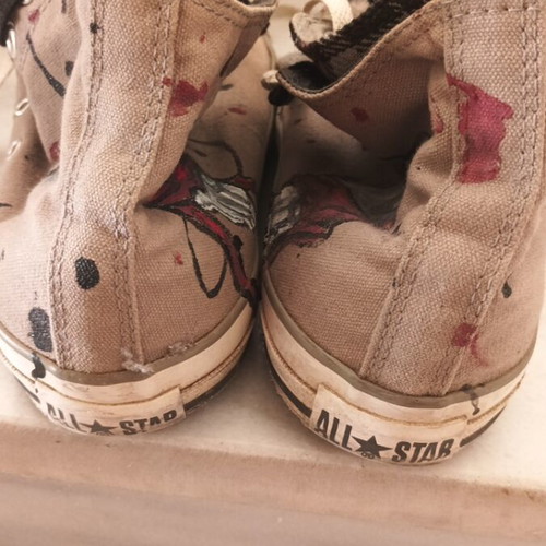 Converse Chuck Taylor All Star custom punk sneakers, like new, size 42
