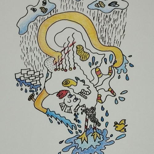 The Purification of Water original artwork with frame new