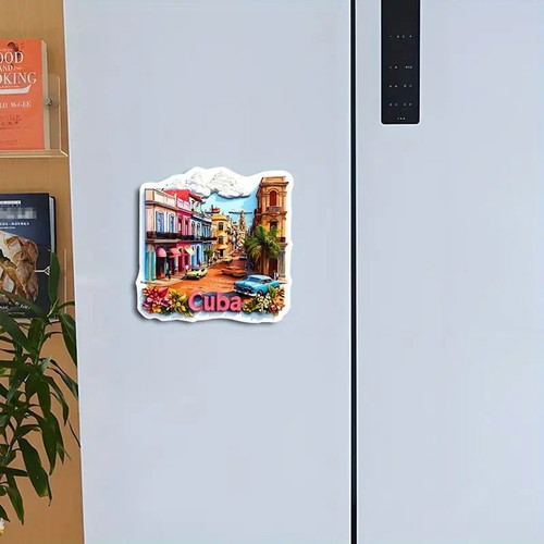 Cuba magnet new, colorful with Havana theme