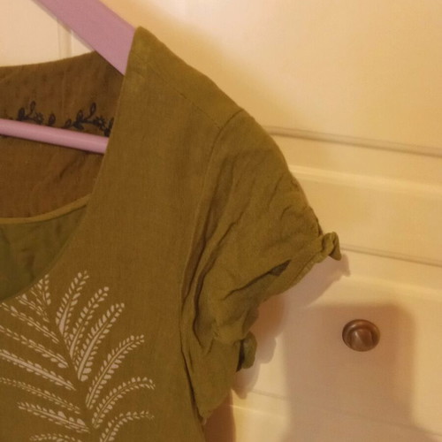 White Stuff dress small like new, green with pattern