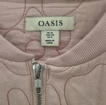 Bomber jacket Oasis ροζ σαν καινούργιο με κεντητά floral σχέδια, μέγεθος L