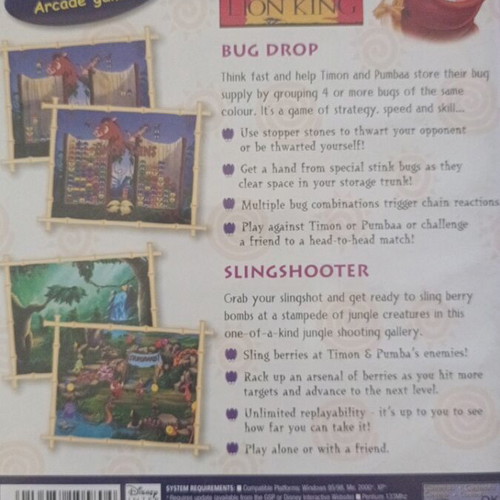 Disney Hotshots The Lion King PC game used