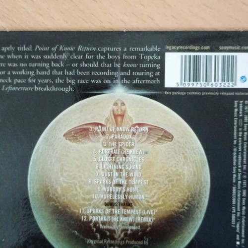 Kansas CD like new, rock