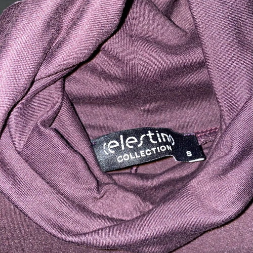 Celestino maxi burgundy dress with turtleneck like new, size S