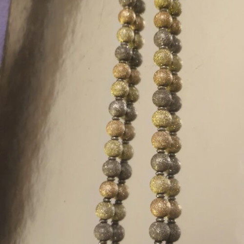 Silver 925 solid necklace 51 grams, 3 shades, 47 cm