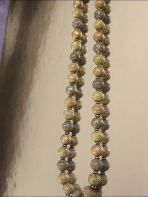 Silver 925 solid necklace 51 grams, 3 shades, 47 cm