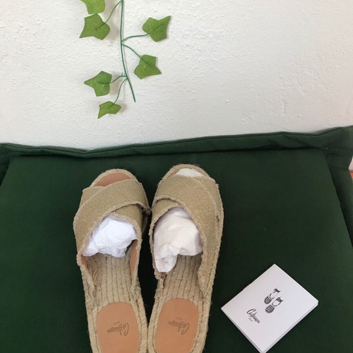 Castaner espadrilles new, size 41, gold Palmera oro claro