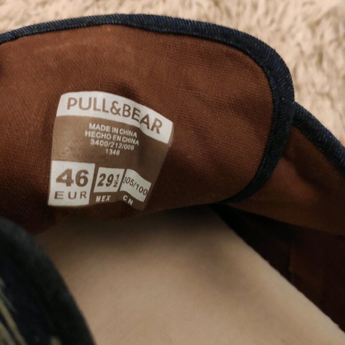 Pull&Bear canvas shoes like new, tropical pattern blue and beige
