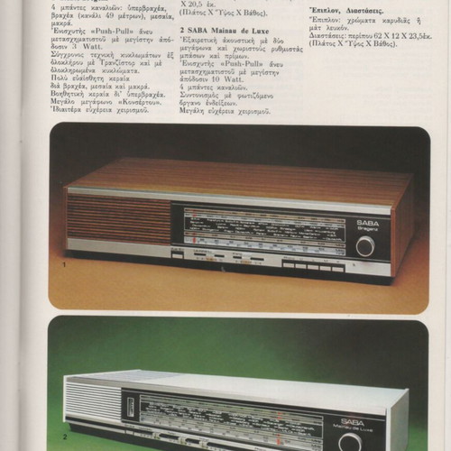 SABA 1974 Model Catalog used, televisions, cassette players, radios