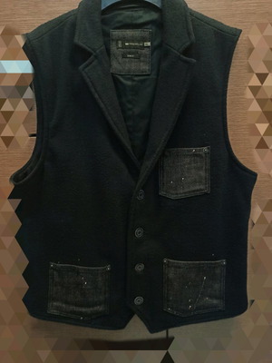 Men's vest used, size XL, blue