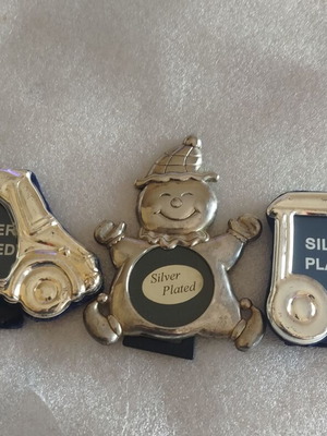 Vintage decorative frames used silver plated, set of 3 pieces