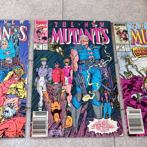 New Mutants comics used, set of 5 issues 1991 with Cable cameo