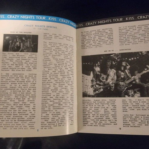 KISS Crazy fanzine used, March 1989