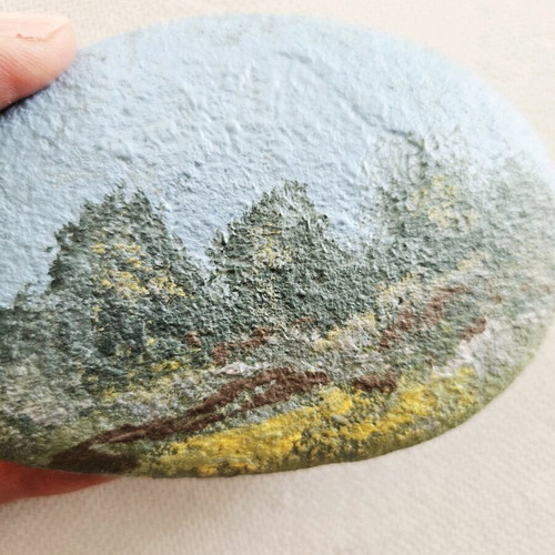 Handmade painted stone The Stillness Collection No4 like new