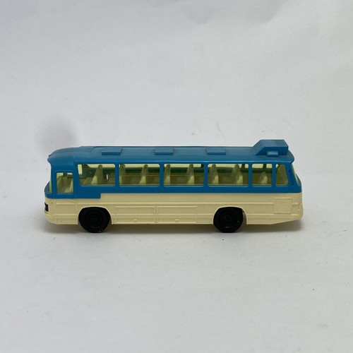 Mercedes-Benz O 302 toy bus used, blue beige, scale 1/87