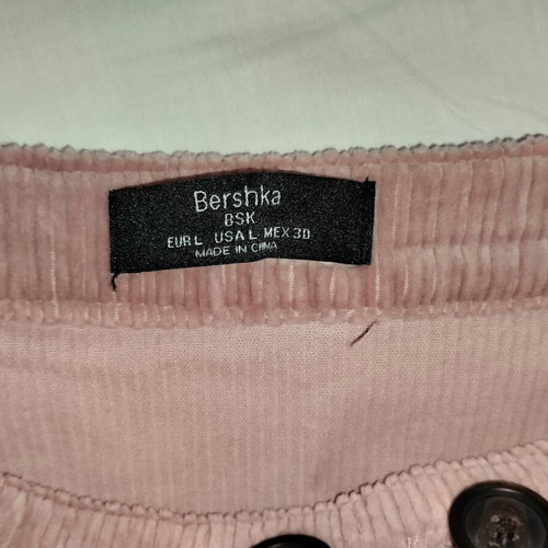Bershka pink corduroy skirt like new, small medium