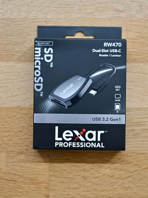 Lexar Card Reader Type-C LRW470U new for SD and microSD