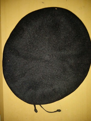 French beret used with vintage emblem
