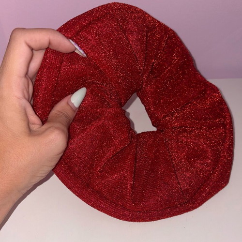 Scrunchie glitter Agape XXL like new, red fabric