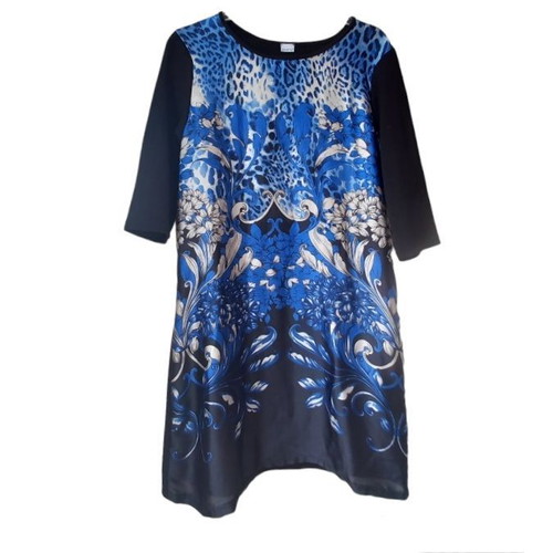 Yamamay dress L used with blue white and black print