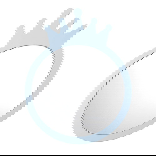 Καθρέφτης τοίχου Κορώνα γαλάζιος με ξύλινο πλαίσιο νέος