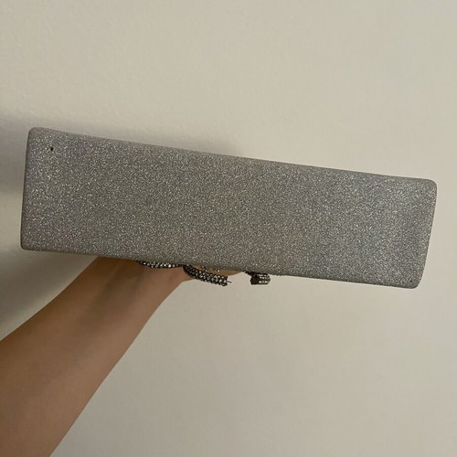 Silver Glitter Evening Clutch Bag Shein new
