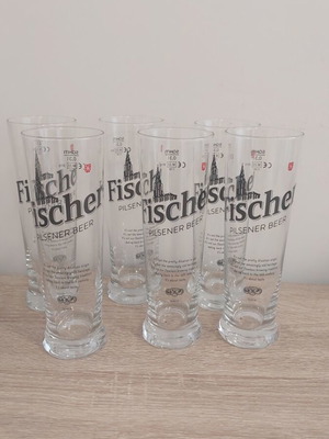 Fischer Promotional Beer Glasses 24 Pack 300 ml New