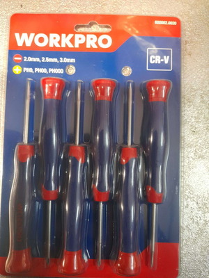 Workpro Κατσαβίδια ωρολογοποιού/ακριβείας σετ 6τμχ CR-V καινούργιο