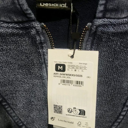 Desigual women's sweatshirt new, medium size, vintage acid wash