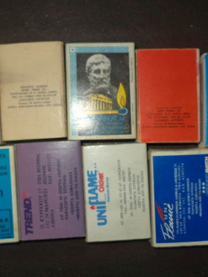 Matchboxes used, pack of 10 different empty