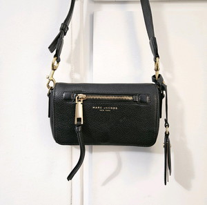 MARC JACOBS M0008896 Shoulder Bag Cowhide Black Plain