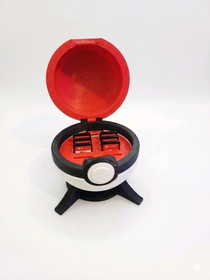 3D Printed Pokéball Case for Nintendo Switch Cartridges new
