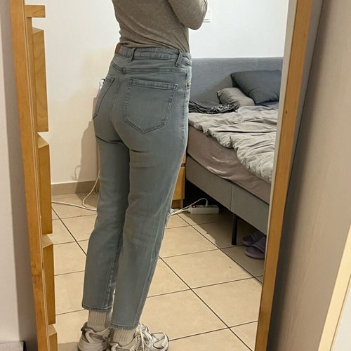 Stradivarius Mom Jeans 40 L blue denim high waist like new