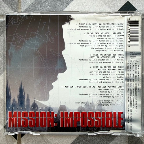 Mission Impossible Theme CD like new, pop