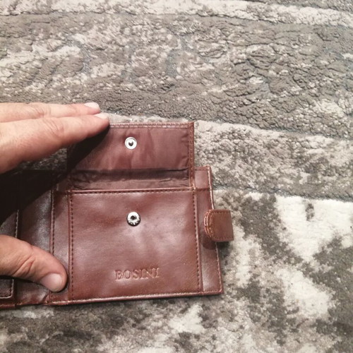 Leather wallet new brown