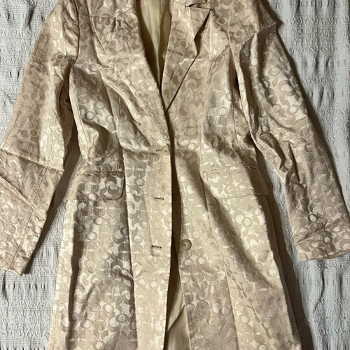 More trench coat, beige and gold