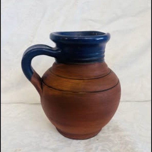 Cypriot Clay Jug used, handmade vintage 1980-90s