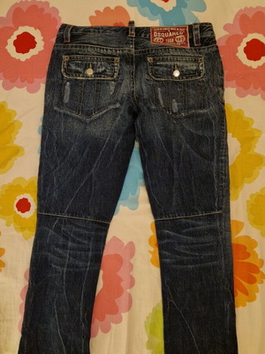 Dsquared2 women's jeans, dark blue denim, made in Italy