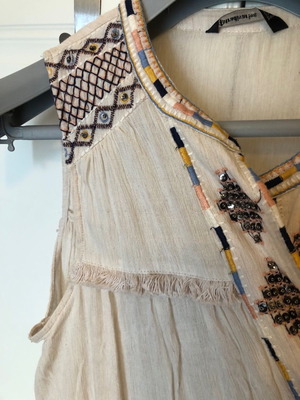 Kimono boho long used from linen-like fabric Stradivarius