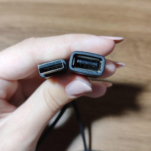 Usb extension cable used, male to female, black