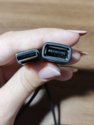 Usb extension cable used, male to female, black