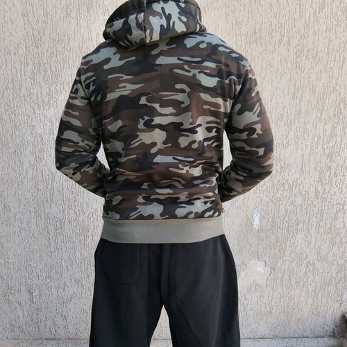 Men's Fleece Camouflage Jacket Large like new, very warm