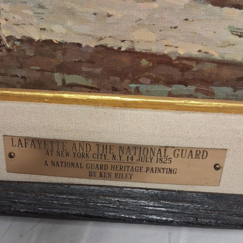 Ken Riley Lafayette and the National Guard canvas print used