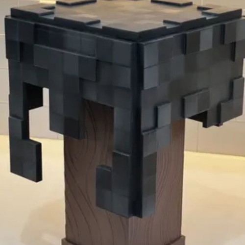 Minecraft Netherite Helmet 3D Printed Decorative Gamer Figurine
