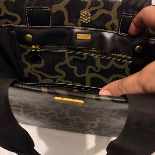 Tous tote bag, black and green